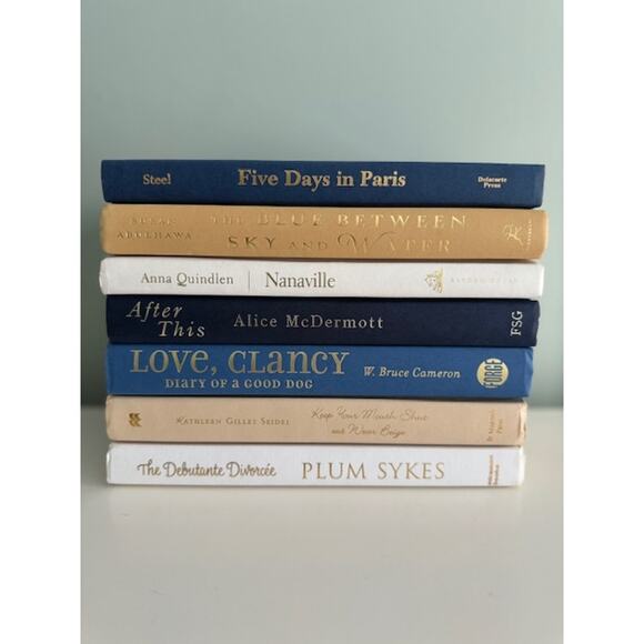 Nautical Blue Curated Collection of Decor Staging Modern Hardcover Books - Picture 2 of 5